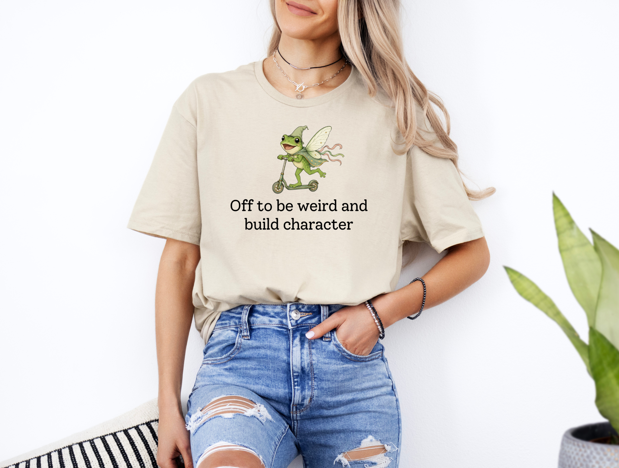 Off to Be Weird and Build Character Frog Shirt – Funny Frog Graphic Tee, Cute Whimsical Nature Gift